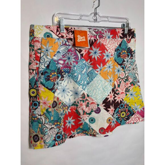 Rip Skirt Hawaii Skirt Women's XL Adjustable Wrap Patchwork NWT Surfing Beach - Picture 3 of 4